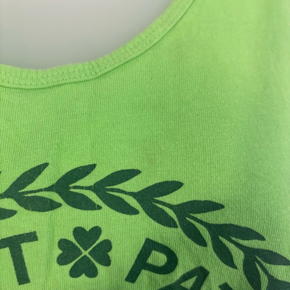Saint Patrick's Day Shamrock Green Tank Top L - Picture 4 of 7
